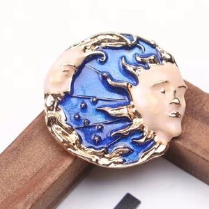 La Petite Soleil Sun Moon Brooch